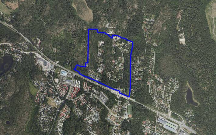 Kuvassa on ilmakuvaote suunnittelualueesta.