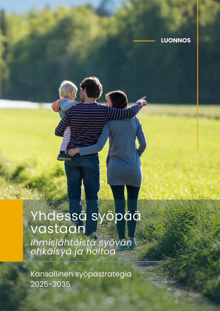 Kansallisen syöpästrategian 2025-2035 luonnos, kansikuva