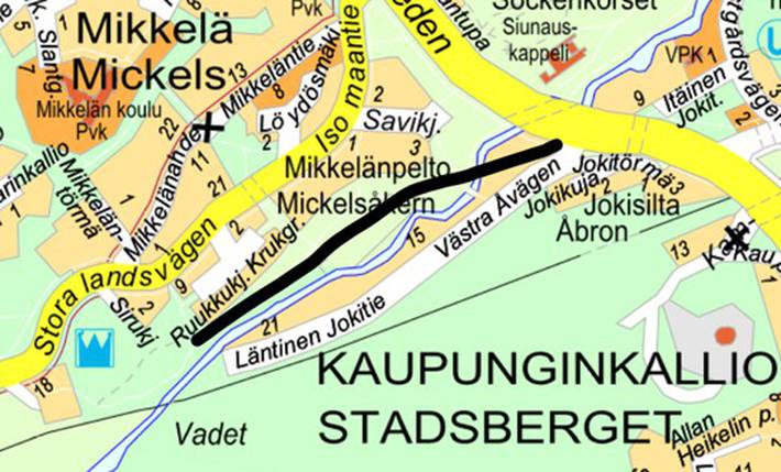 Suunnittelualue kartalla