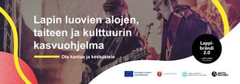 Kuvituskuva, jossa teksti Lapin luovien alojen, taiteen ja kulttuurin kasvuohjelma - Ota kantaa ja keskustele