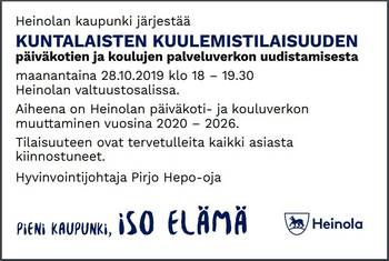 Heinolan päiväkoti- ja kouluverkon muuttaminen