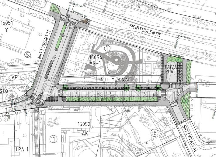 Koostekuva hankkeen suunnitelmaluonnoksista