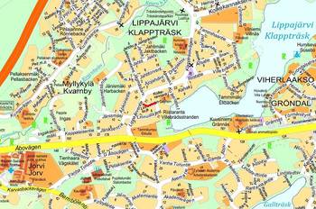 Kuvassa on opaskarttaote Linnustajankujasta. 