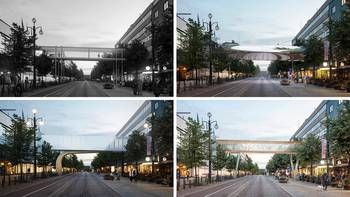 Ylikulkusiltaa suunnitellaan Aleksanterinkadulle yhdistämään Sokoksen ja Seurahuoneen rakennukset.