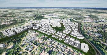 Havainnekuva suunnittelualueesta