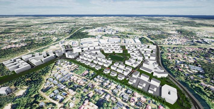 Havainnekuva suunnittelualueesta