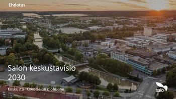 Salon kaupunkikeskustan visioluonnoksen kansikuva