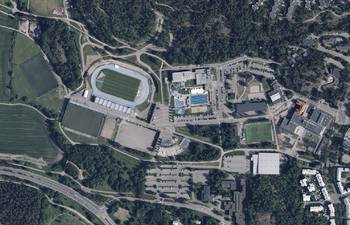 Ilmakuva Leppävaaran urheilupuiston ympäristöstä