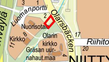 Matonpesupaikan sijainti kartalla