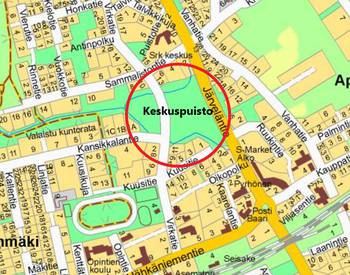 Sijainti Kärkölän , Järvelän taajamassa