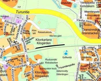 Karttakuva suunnittelualueesta