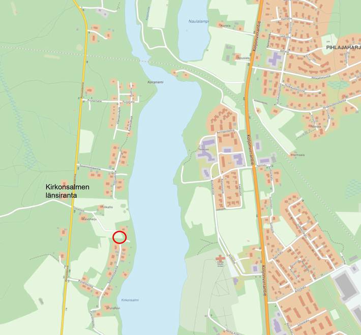 Iidensalmenpuiston leikkikenttä kartalla