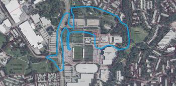 Suunnittelualueen rajaus karttakuvassa