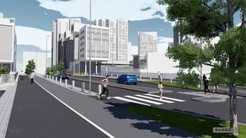 Havainnekuva tulevasta Meritiestä